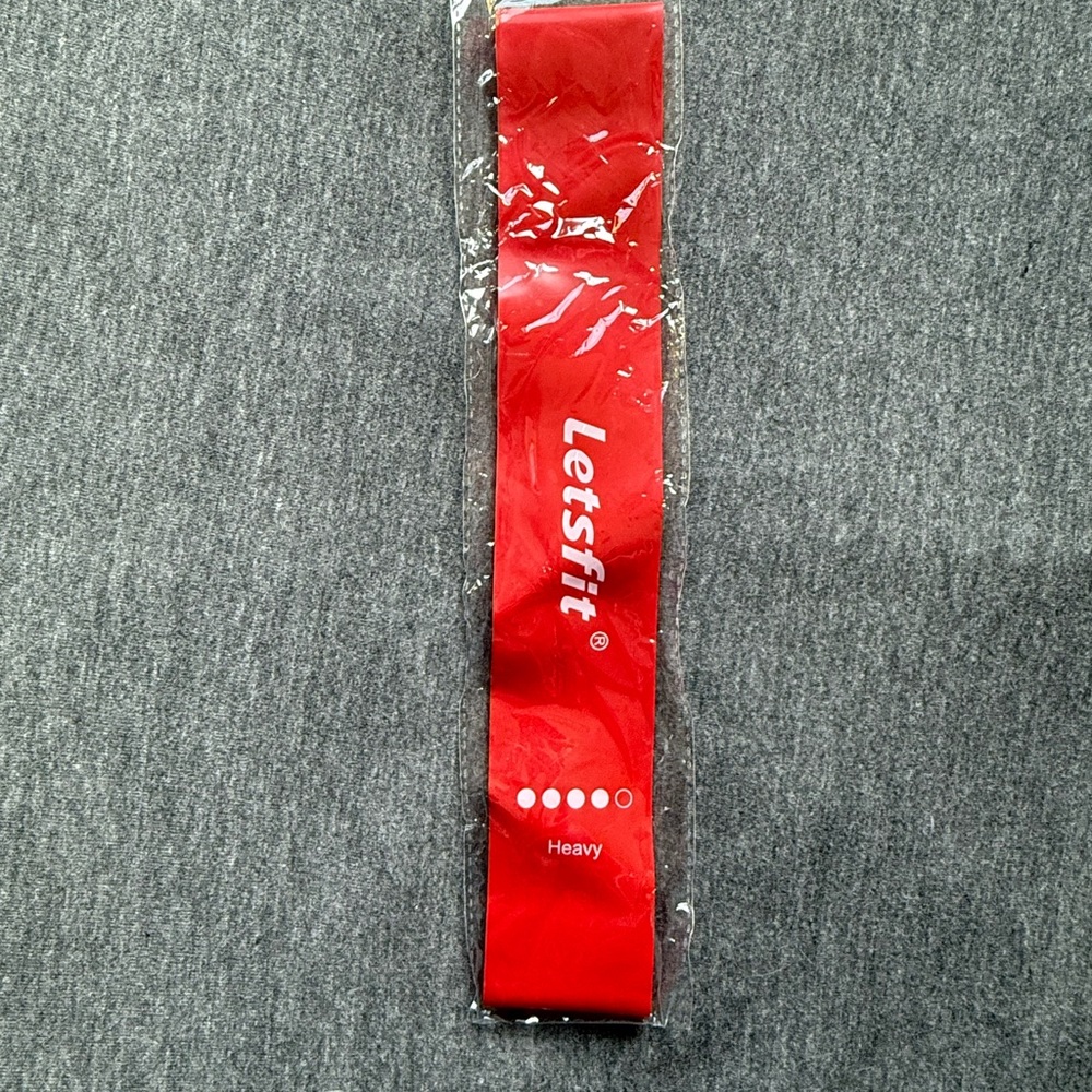 Letsfit Red Heavy Resistance Band - Brand New